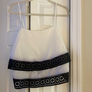 Cropped tank top blouse